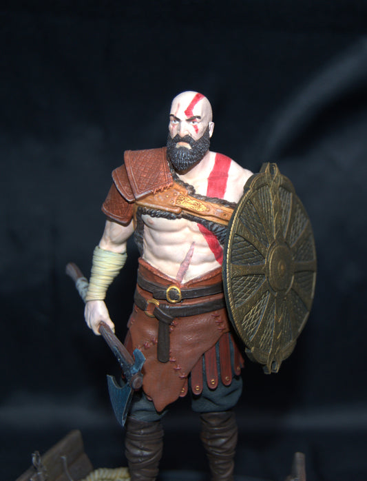 Kratos God of war / Ragnarok statue hand painted to display quality